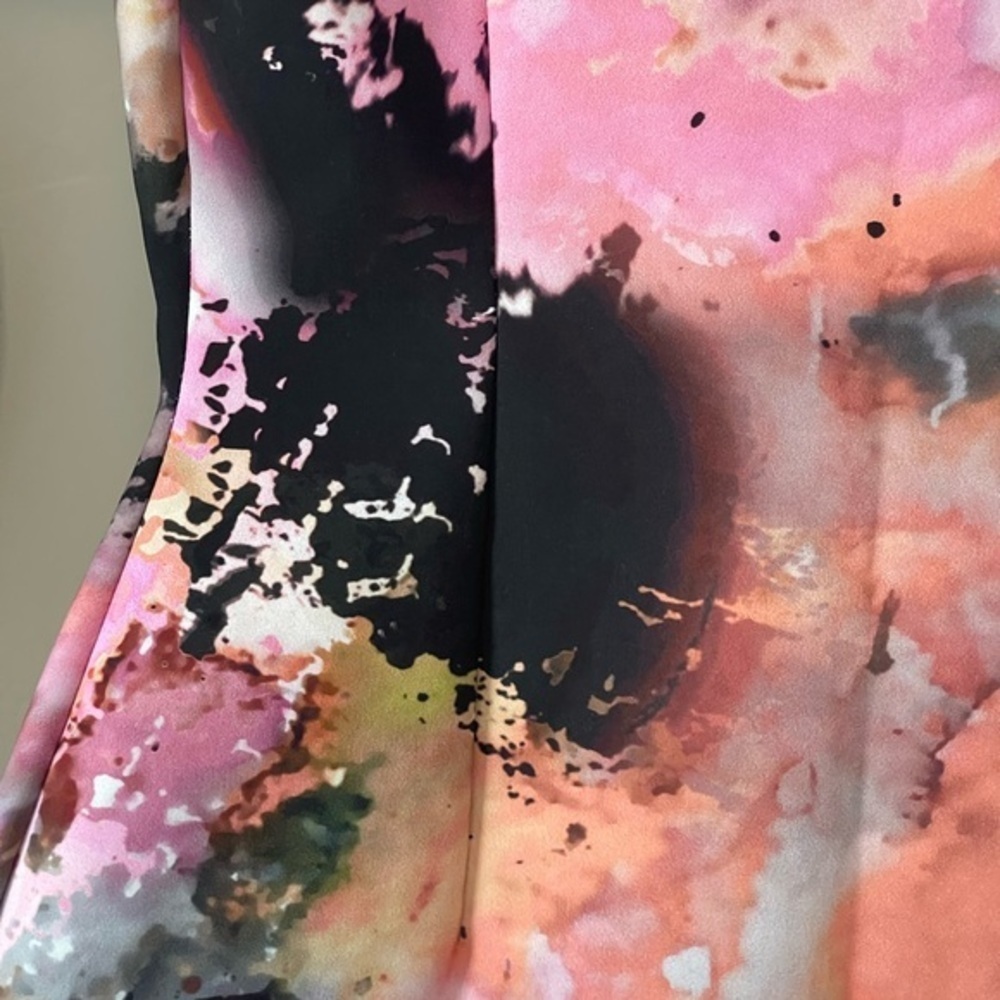 Chiara Boni La Petite Robe Size 2 Watercolor Abstract Sleeveless Dress 38 EUC - Picture 3 of 14
